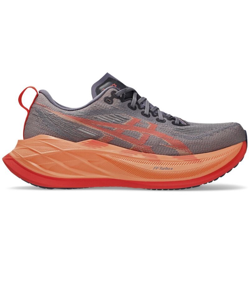 asics superblast 2 in grey with orange sole 